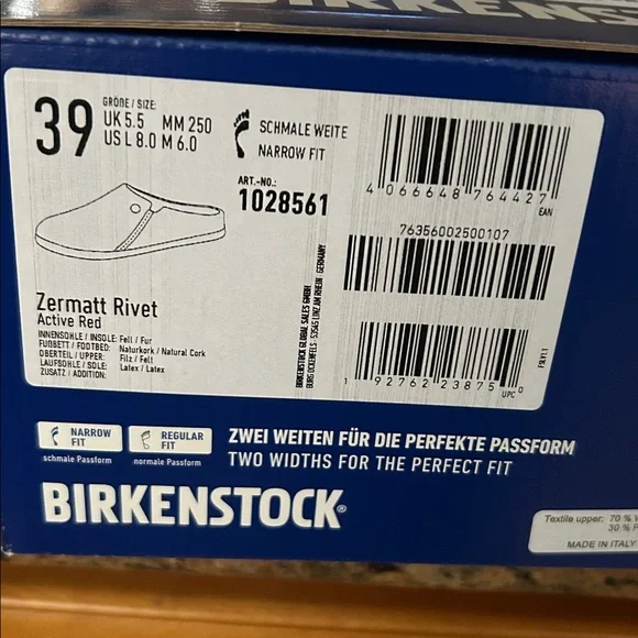 Birkenstock Zermatt Rivet Narrow 39 8.5 - Picture 7 of 9